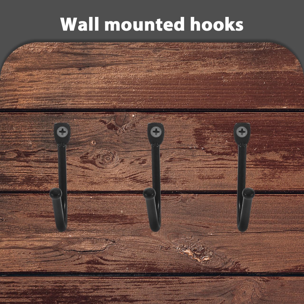 POPETPOP Heavy-Duty Garage Storage Hooks - 20pcs Steel Tool Organizer for Extension Cords & Bags | Black