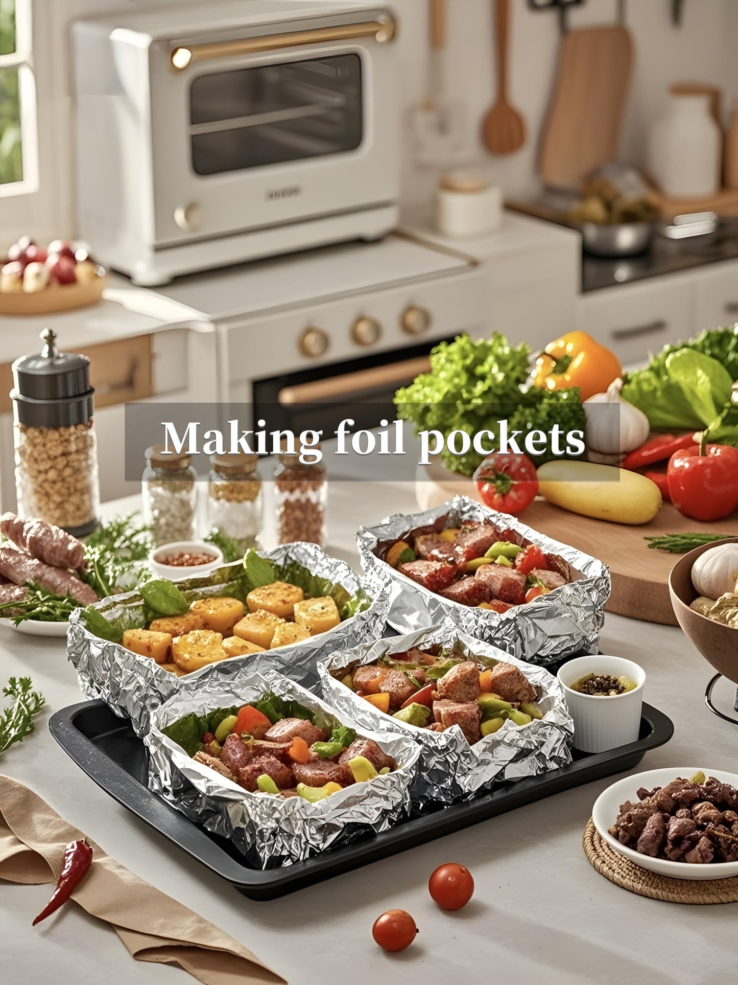 Miktomeh Standard Aluminum Foil 12" x 1000 Sq Ft - for Grilling, Baking & Cooking, Food Storage & Preservation, Commercial Use