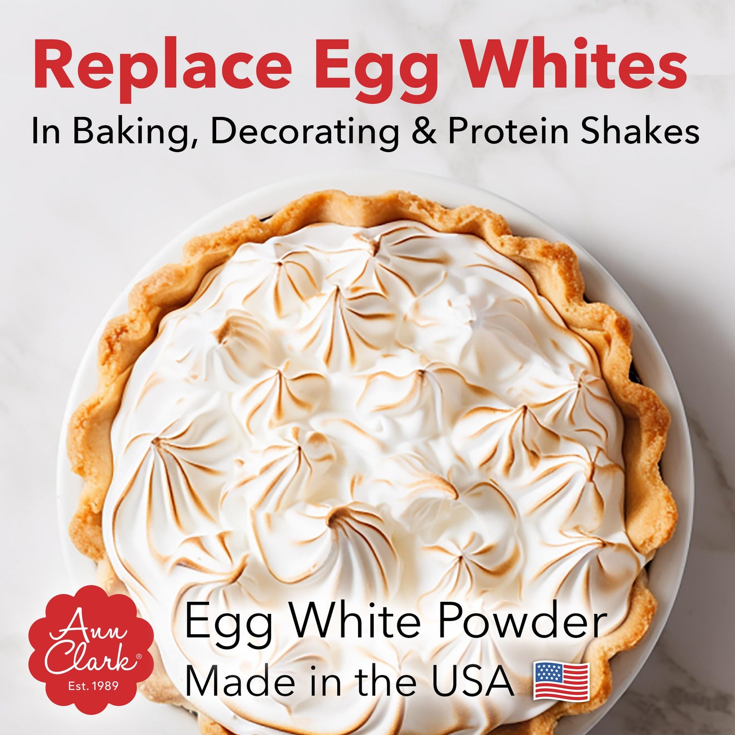 Ann Clark All Natural 100% Egg White Powder Made in USA, 8 oz.