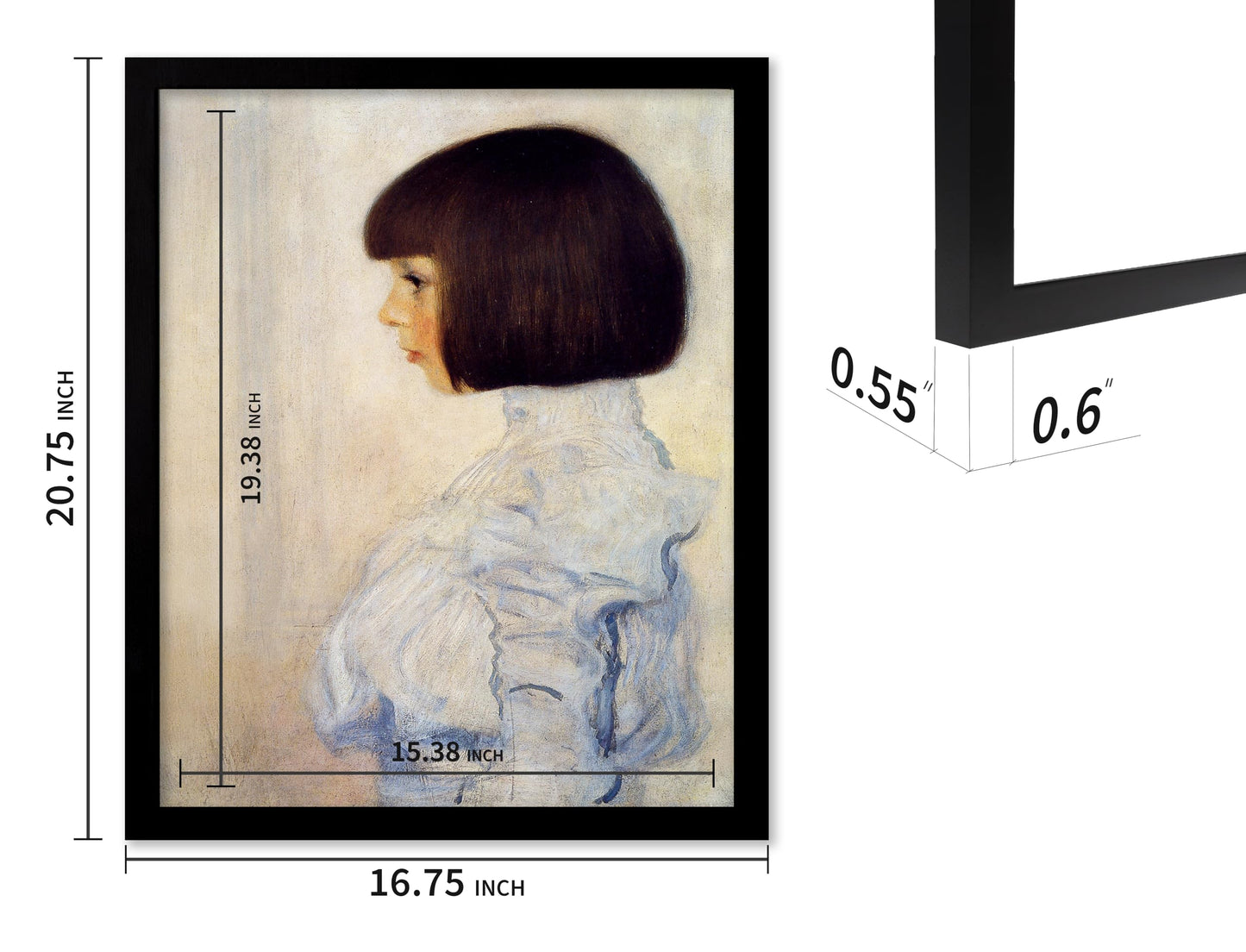 Poster Master 16"x20" Black Wood Frames – 16x20 Poster Frames – Frame for Wall Art – Display for Print – 16 by 20 Wood Border – Art Holder 16x20 – Wood Artwork-Sized Holder for Image – Pack of 1