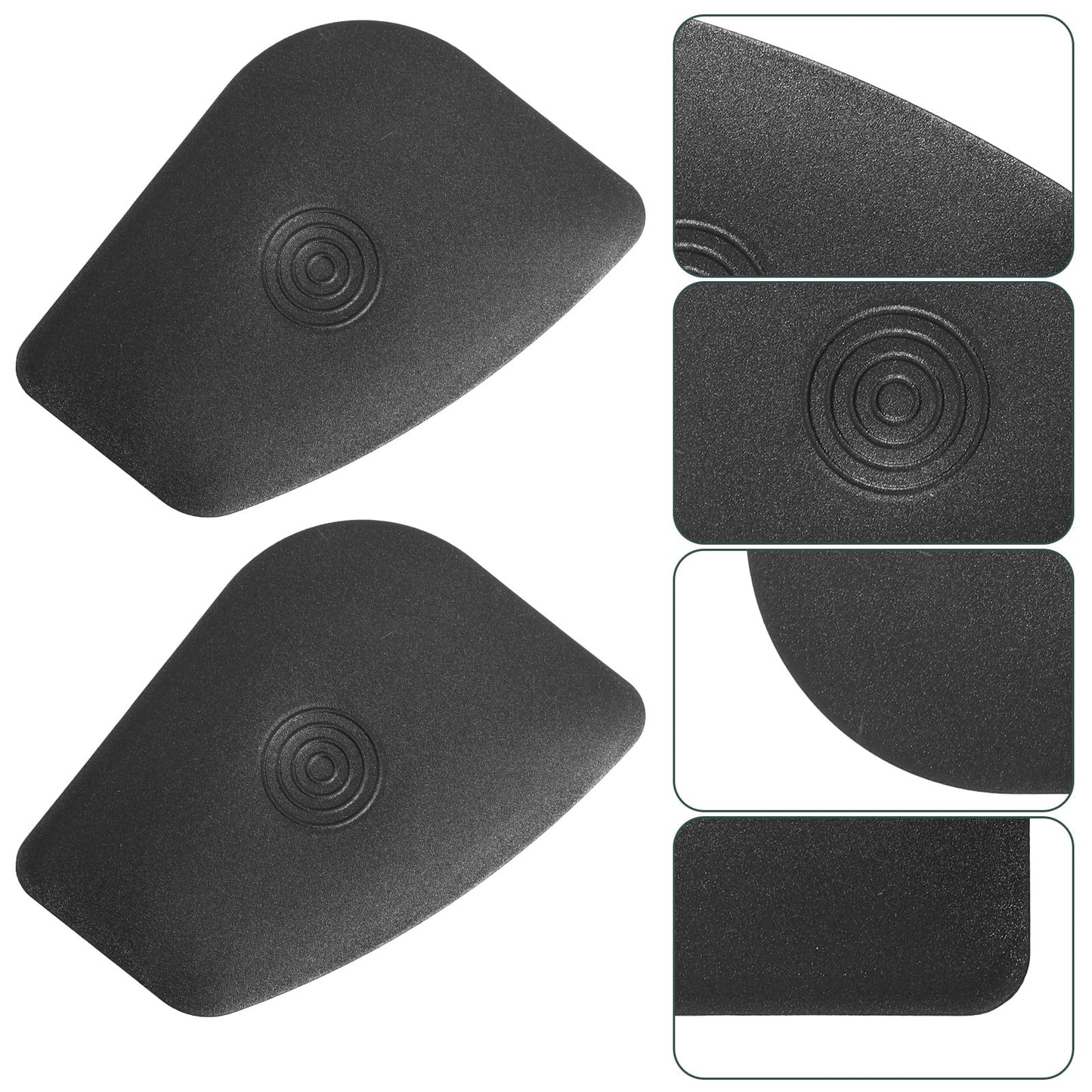 salbsever Pan Scraper Tool 5 Pack Plastic Pot Scraper Dish Scrapers for Cast Iron Food Scrapers Tool Non-Scratch Plastic Bowl Scraperes for Cleaning Grease Burnt Food （Black Thickness 0.078 inches