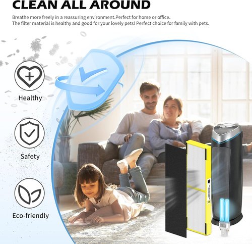 G-Guardian 3-Pack Filter B Replacement - HEPA & Carbon Filters + LB4000 UV Light Bulb