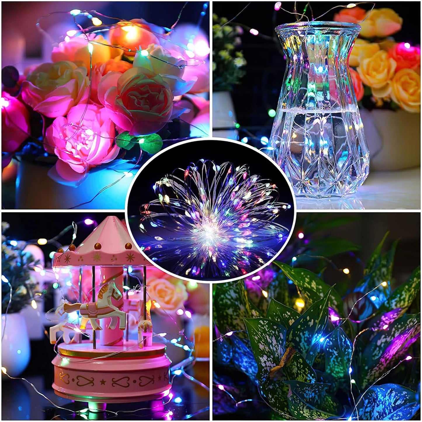 ZGWJ Fairy Lights - 8 Pack Battery Operated 7ft Mini LED String Lights | 3 Modes for DIY & Party Decor