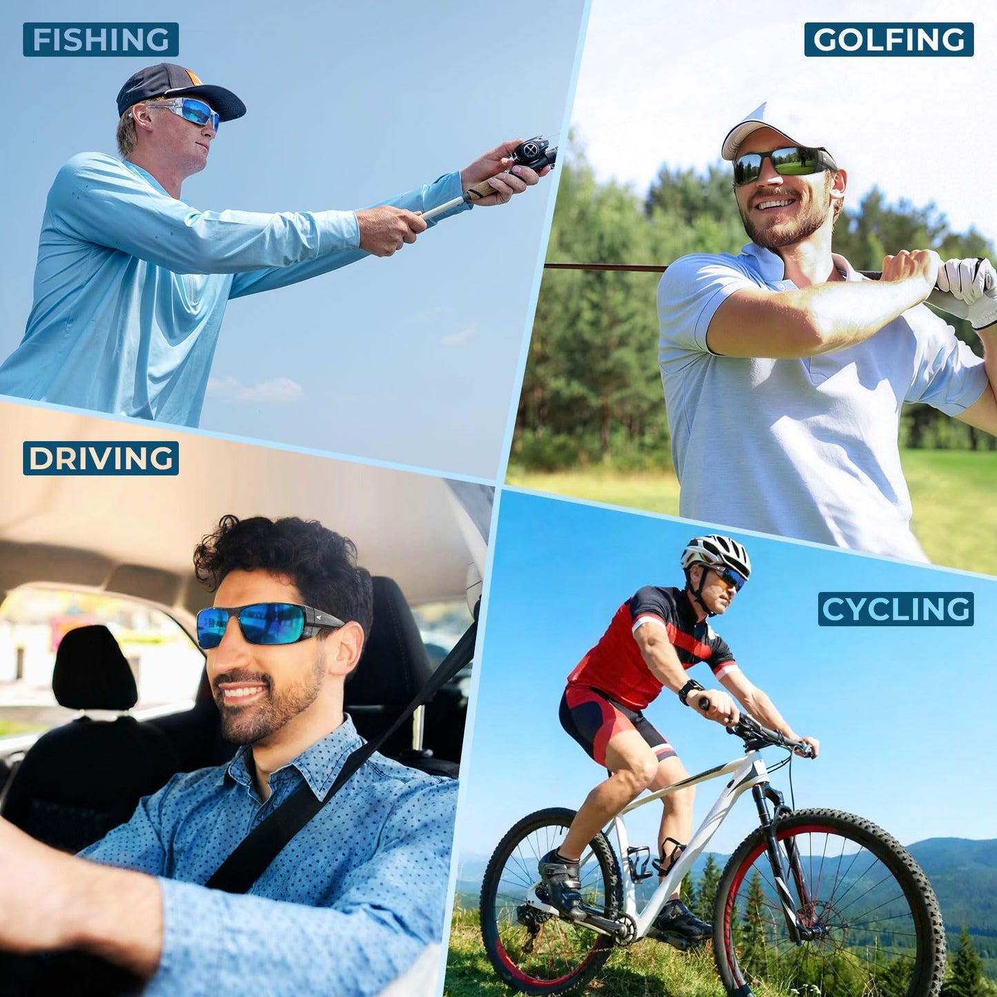 KastKing Gauley Polarized Sunglasses With PuriVex Protective Lens Coating, UV400 Wrap Design Fishing Sunglasses for Men & Women, Durable Grilamid Frame for Boating,Sailing,Cycling