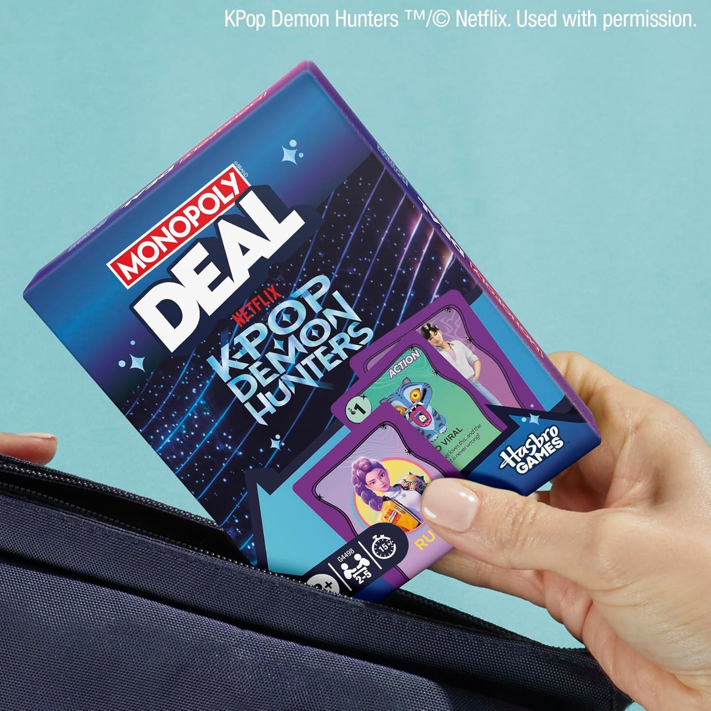 Monopoly Deal | Kpop Demon Hunters Card Game for Family Fun | 2-5 Players | Quick 15-Minute Play