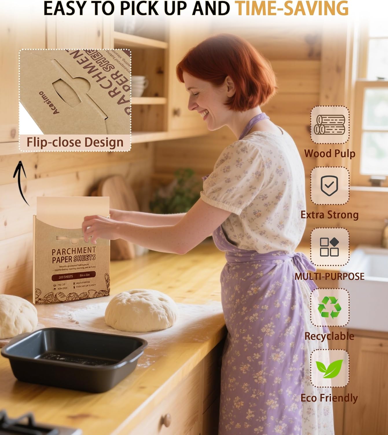 Parchment Paper Sheets - 200PCS Non-Stick Baking Squares | 10x10in for Air Frying & Grilling