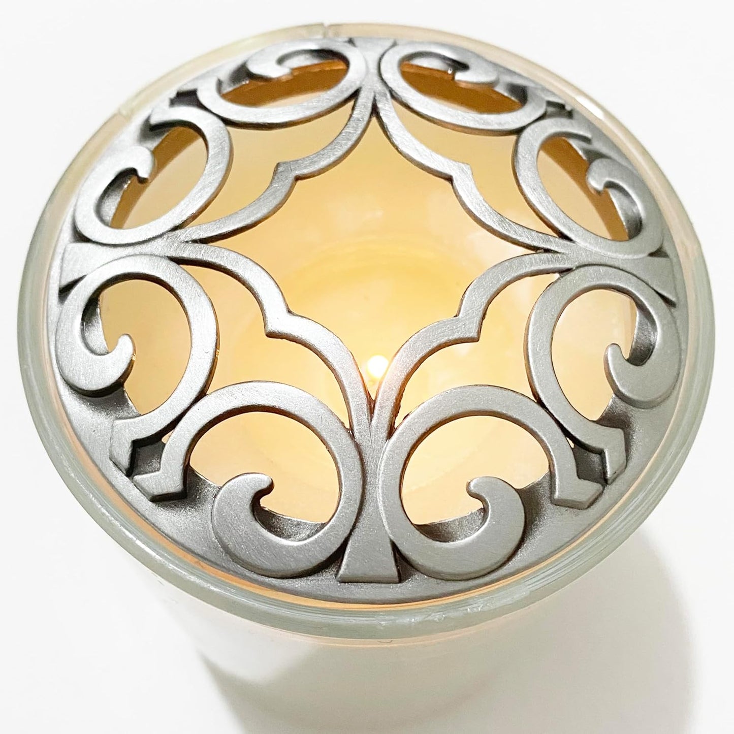 Silver Space Scented Candle Toppers - Stylish Covers to Enhance Jars & Prevent Touch | Perfect Candle Accessories for Women