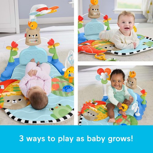 Fisher-Price 3-in-1 Kick & Sway Baby Play Mat - Sensory Activity Gym for Newborns 0+ Months