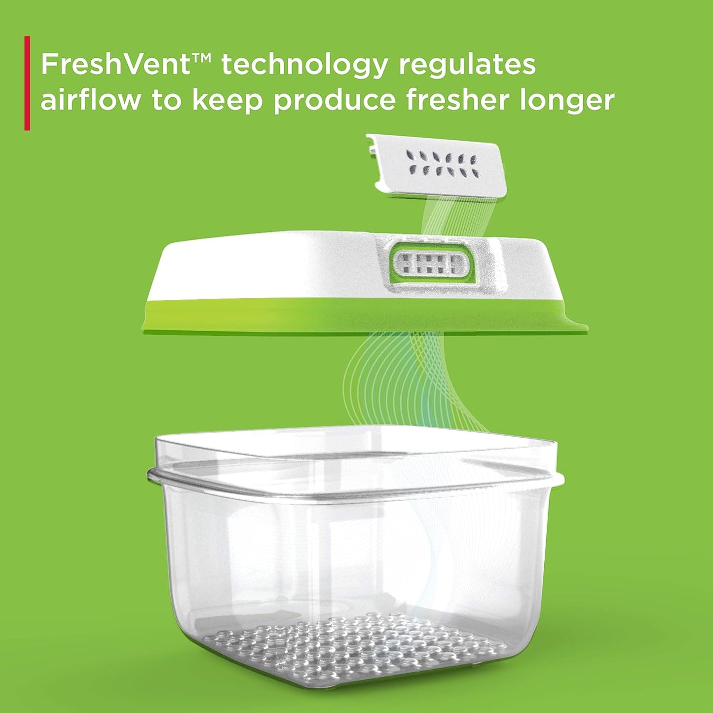 Rubbermaid FreshWorks Produce Saver - Medium Storage Containers for Fresh Fruits & Vegetables | 2 Pack
