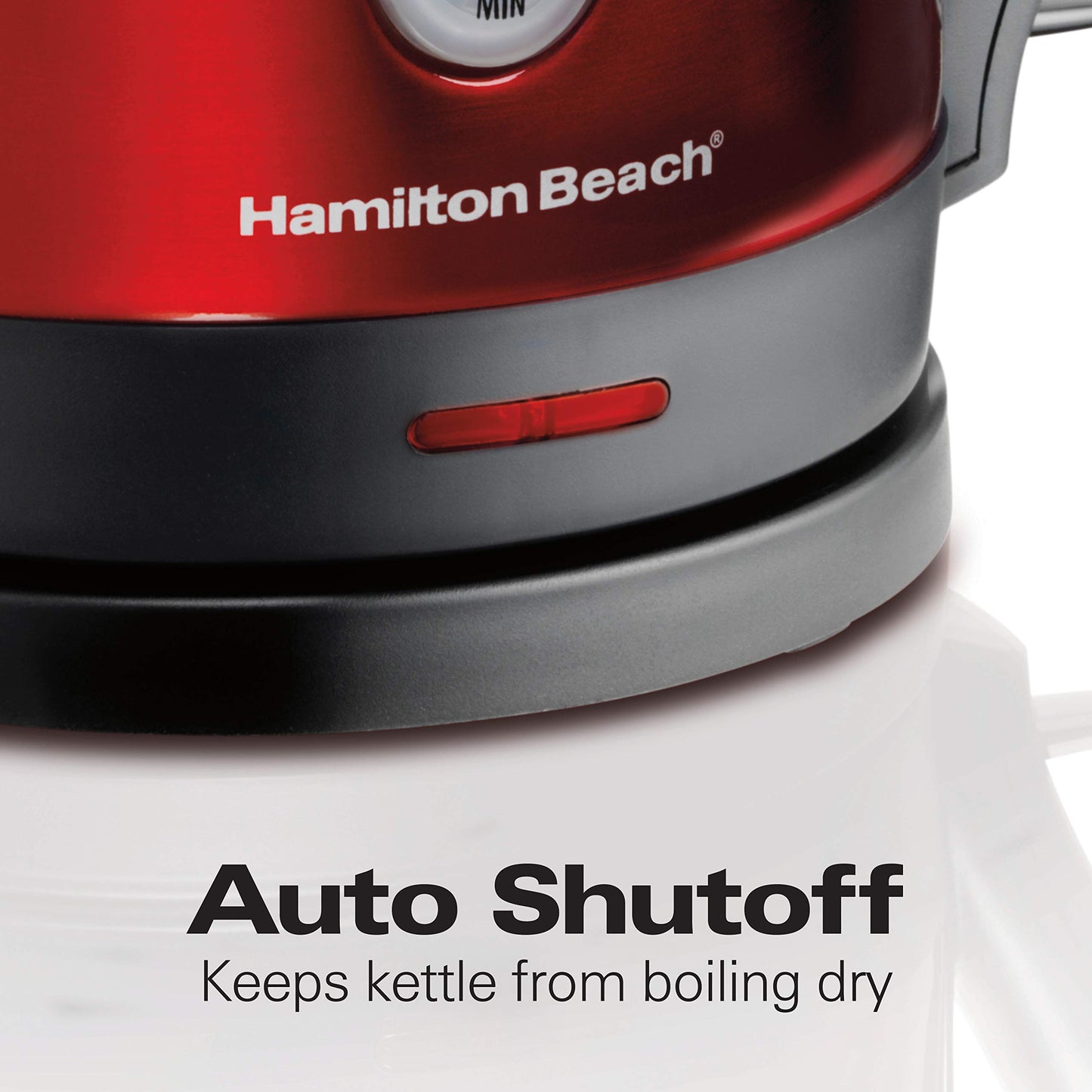 Hamilton Beach Electric Tea Kettle, Water Boiler & Heater, 1.7 Liter, Cordless Serving, 1500 Watts for Fast Boiling, Auto-Shutoff and Boil-Dry Protection, BPA-Free, Red (40885)