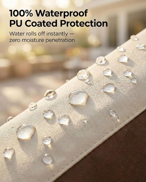 Heavy Duty Waterproof Patio Chair Covers by [Brand Name] | UV & Fade Resistant | 28W x 32D x 36H in, 2-Pack Beige & Brown