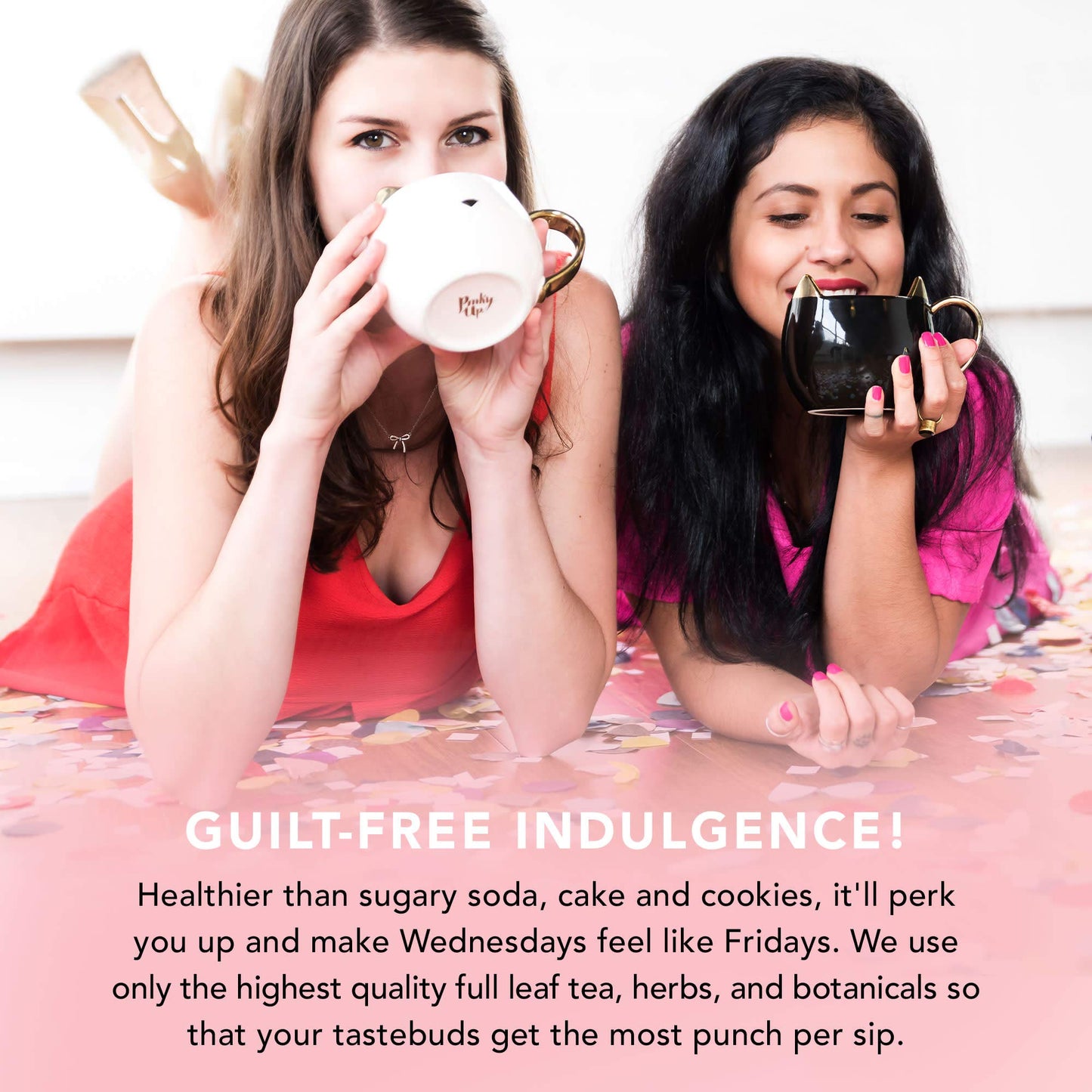 Pinky Up Gingerbread Tea - Loose Leaf Fall Flavored Black Tea, 40-60mg Caffeine Per Serving, Naturally Low Calorie & Gluten Free in 2.5Oz Tin, 25 Servings