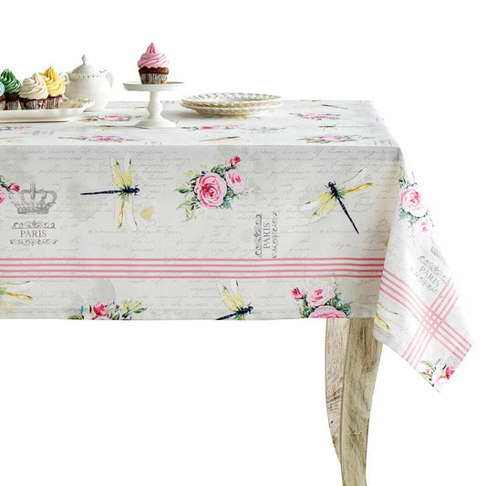 Maison d' Hermine Table Cloth Square Table 100% Cotton 60 x 60 Inches Tablecloth Reusable Decorative for Dining Kitchen Room Farmhouse Home Gifts for Mothers Day Spring Summer - Champ De Mars