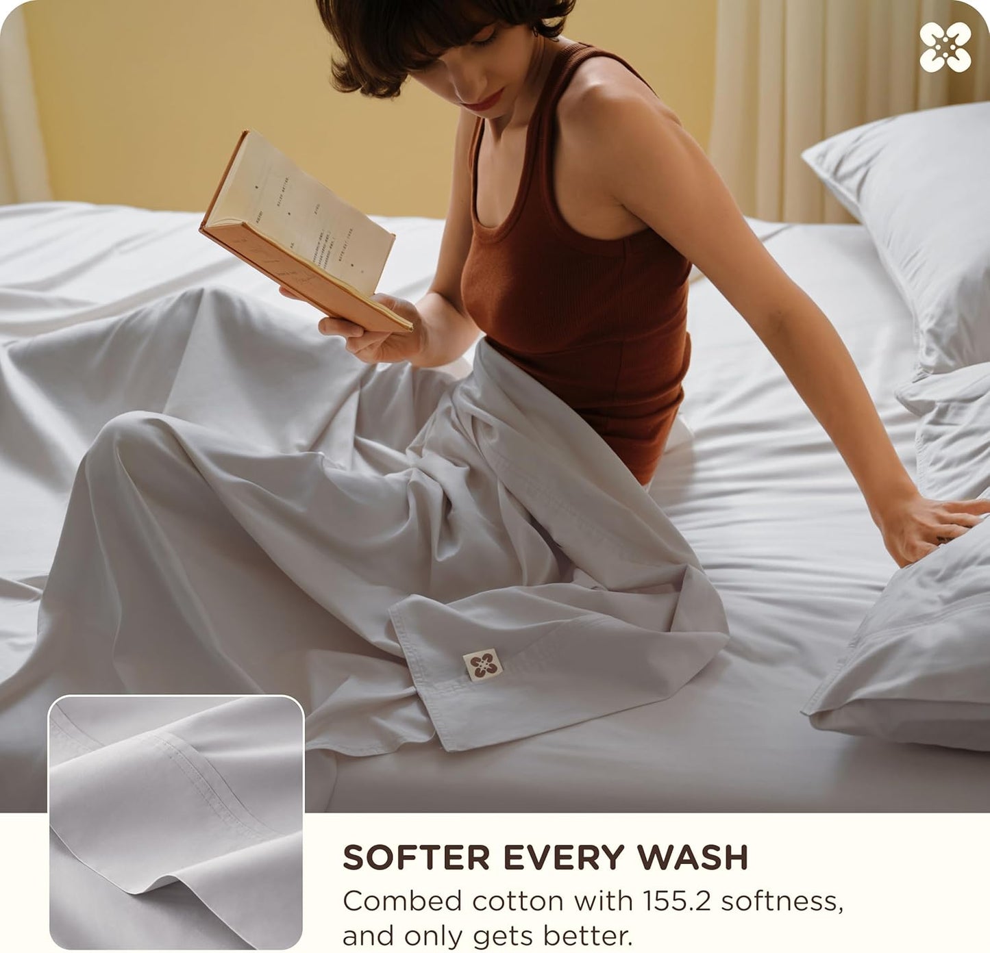Skiennix Cooling Sheets - Free Rayon Blend Sheets Included | Soft, Breathable Comfort
