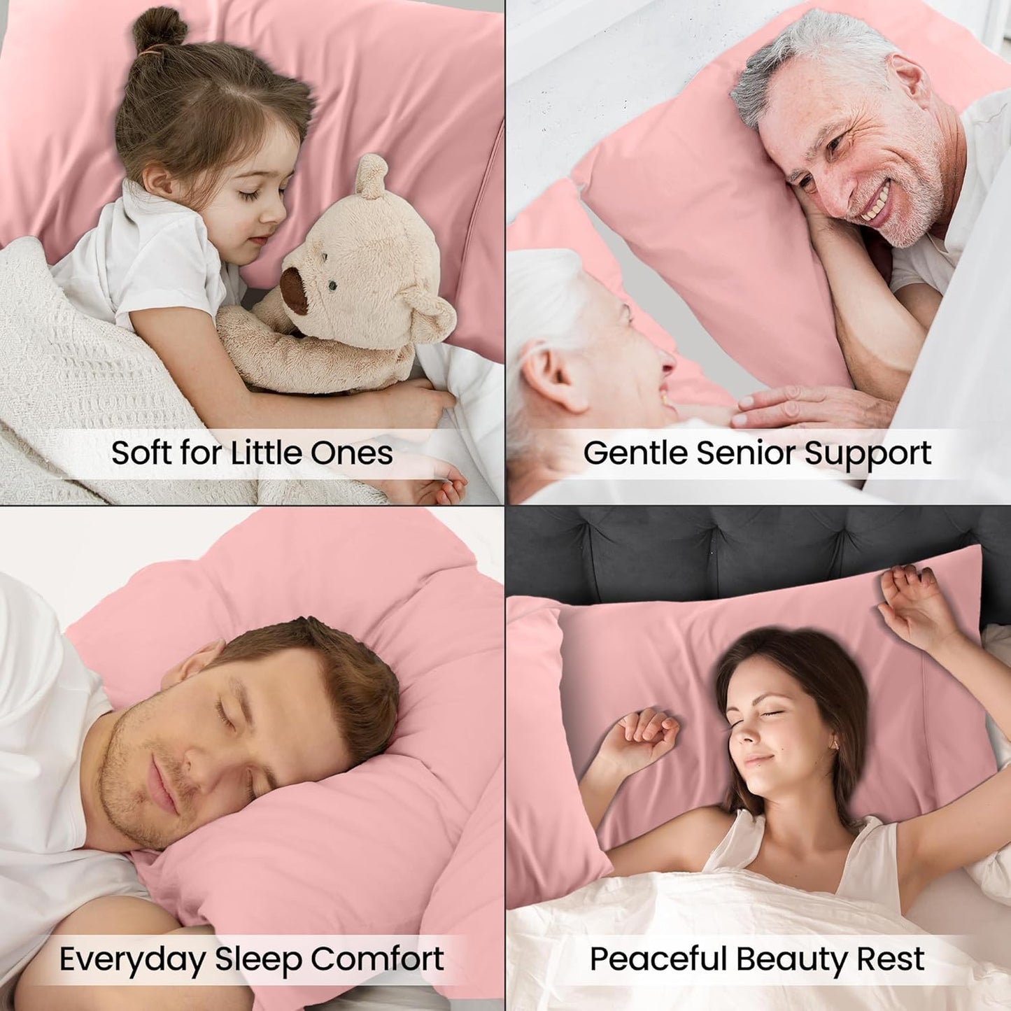 Utopia Bedding Queen Pillow Cases - Soft Brushed Microfiber - 2 Pack, Fade Resistant, 20 x 30 Inches | Pink