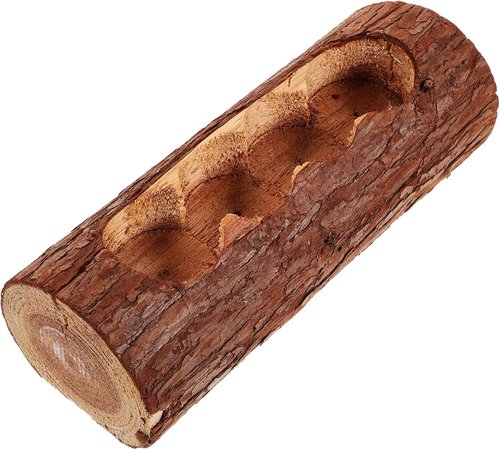 GANAZONO Wooden Candle Stand - Natural Log Plant Pot Holder for Creative Home Decor | Balcony & Garden Use