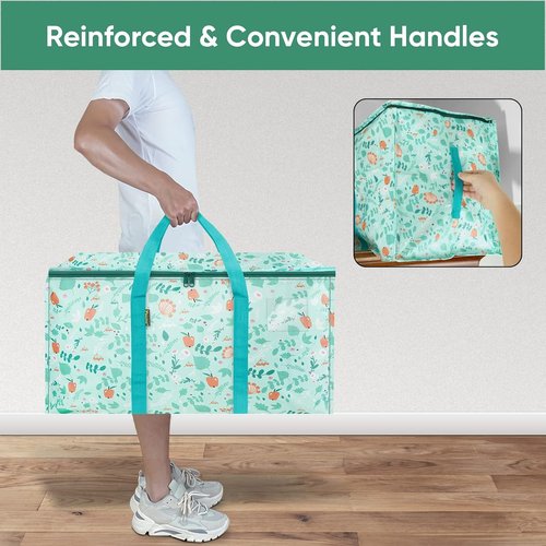 BALEINE 8-Pack Heavy-Duty Moving Bags - Oversized Storage Totes with Reinforced Handles for Clothes