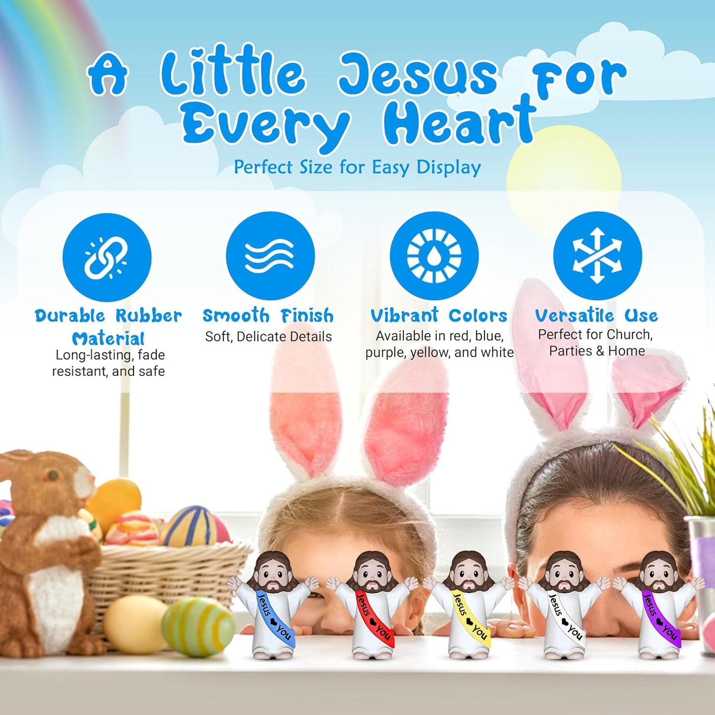 Little Jesus Figures | 200 Mini Jesus Figurines - Perfect for Easter Egg Stuffers & Religious Gifts