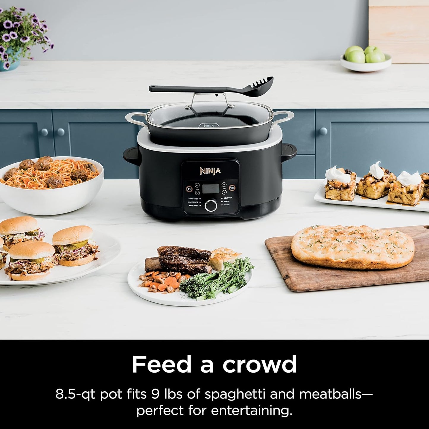 Ninja® 12-in-1 PossibleCooker™ PLUS - 8.5-Qt Multi-Cooker with Sous Vide & Proof | Nonstick, Oven Safe to 500°F | Black