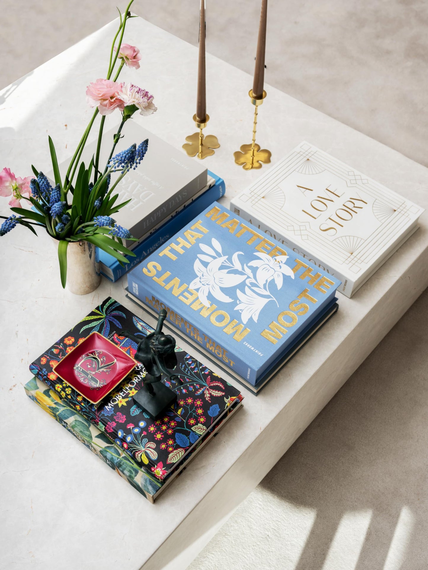 Printworks Moments That Matter the Most Photo Album, Sky Blue - 30-Page Coffee Table Memory Book - Holds 4x6 Pictures - Fabric-Covered Keepsake Design