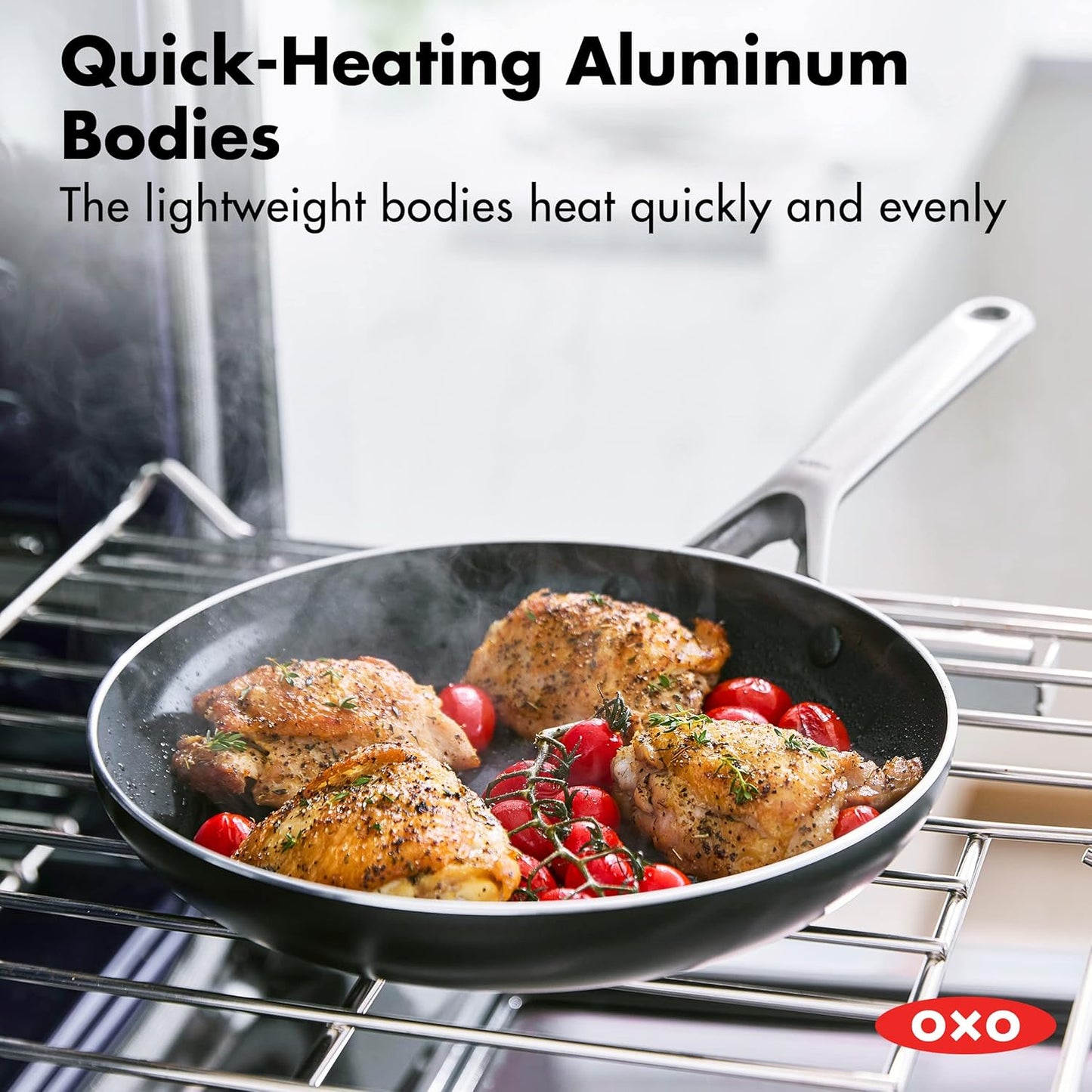 OXO Agility 10" Nonstick Frying Pan - Ceramic PFAS-Free Cookware, Induction Compatible, Black