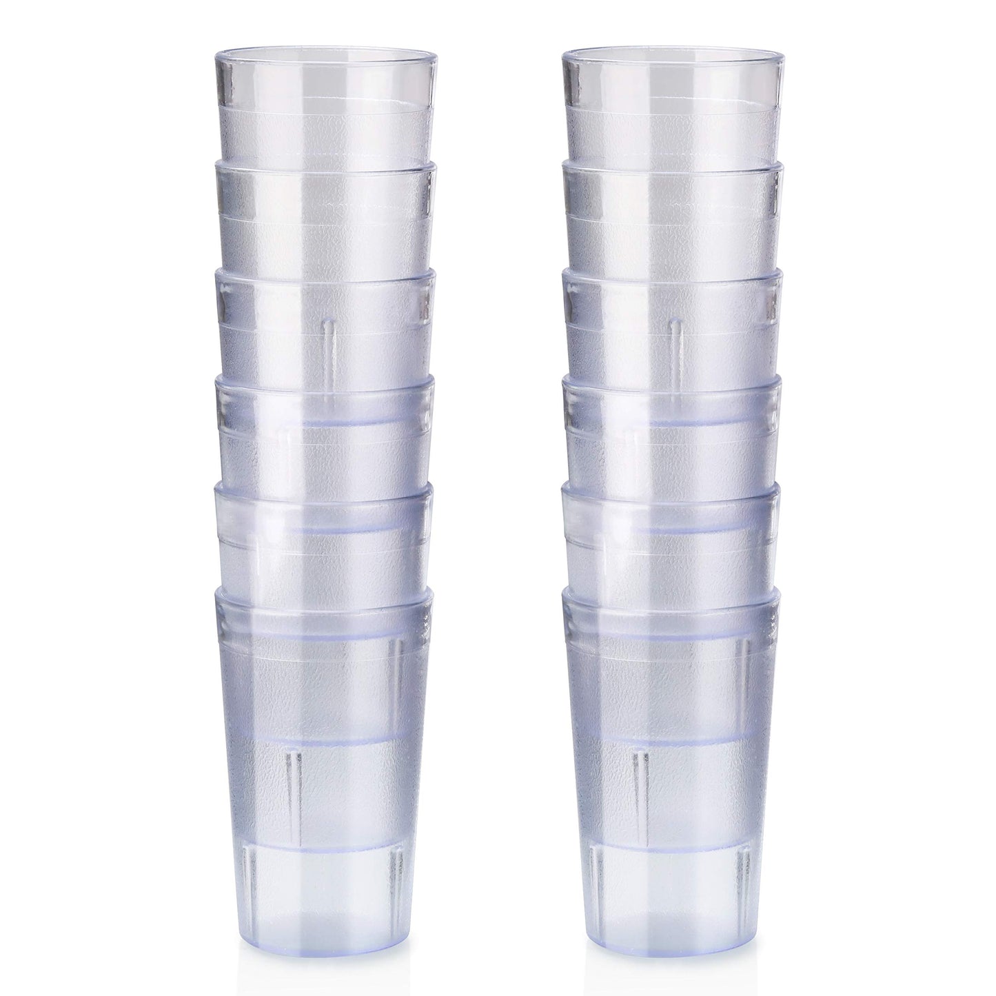 New Star Foodservice Restaurant-Grade Polycarbonate Beverage Tumblers, 5 oz, Clear, Set of 12
