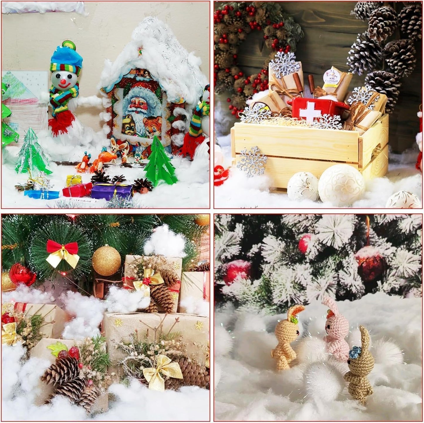 Regine Switzerland Christmas Fake Snow Decor - 14oz Fluffy Artificial Snow for Holiday Displays