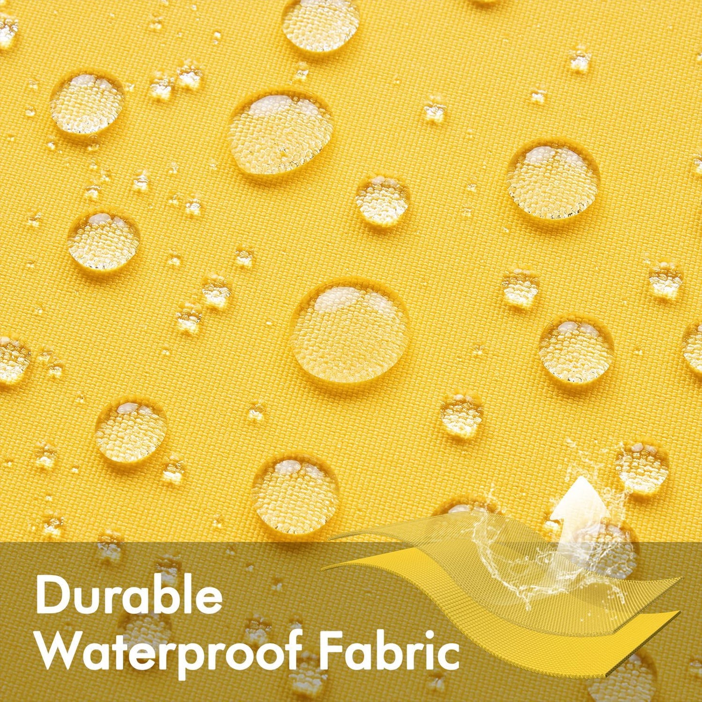 MIULEE Outdoor Waterproof Throw Pillow Covers - Decorative 18x18 Inch Yellow Cushion Cases for Patio & Garden