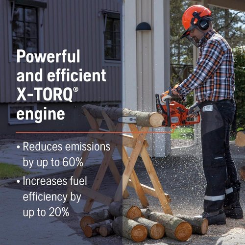 Husqvarna 120 Mark III Gas Chainsaw - 38cc X-Torq Engine | 16-Inch Blade for Efficient Wood Cutting