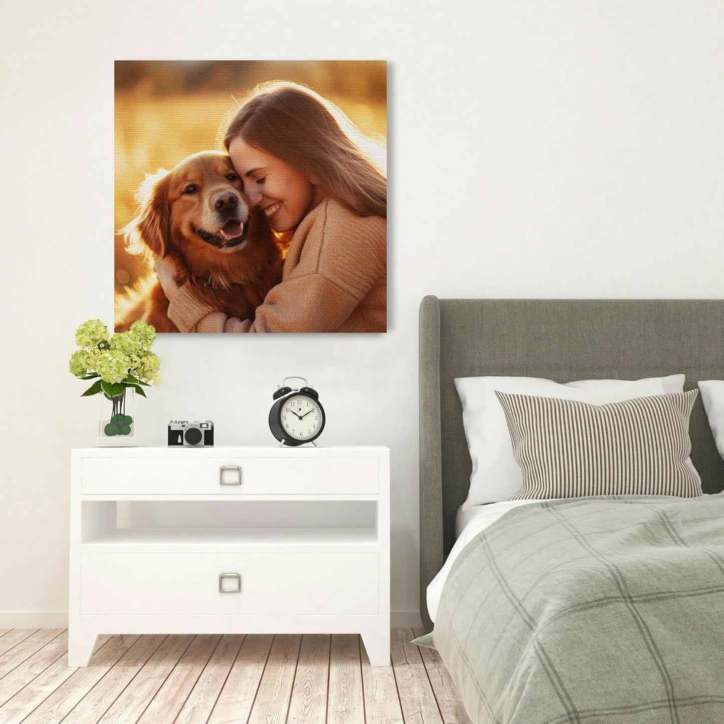 Skiennix Custom Canvas Prints - Personalized Wall Art for Family, Pets & Couples | Framed 8x8