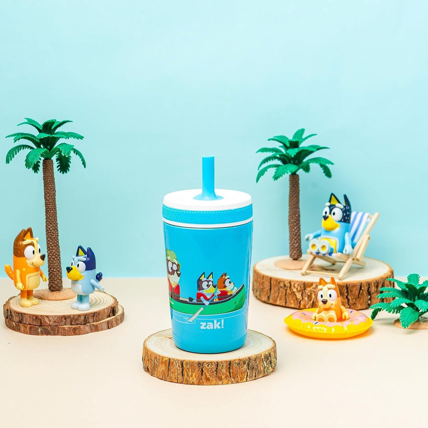 Zak Designs Bluey Kelso Toddler Cups - 12oz Vacuum Insulated Stainless Steel Sippy Cup | Leak-Proof Design for Kids