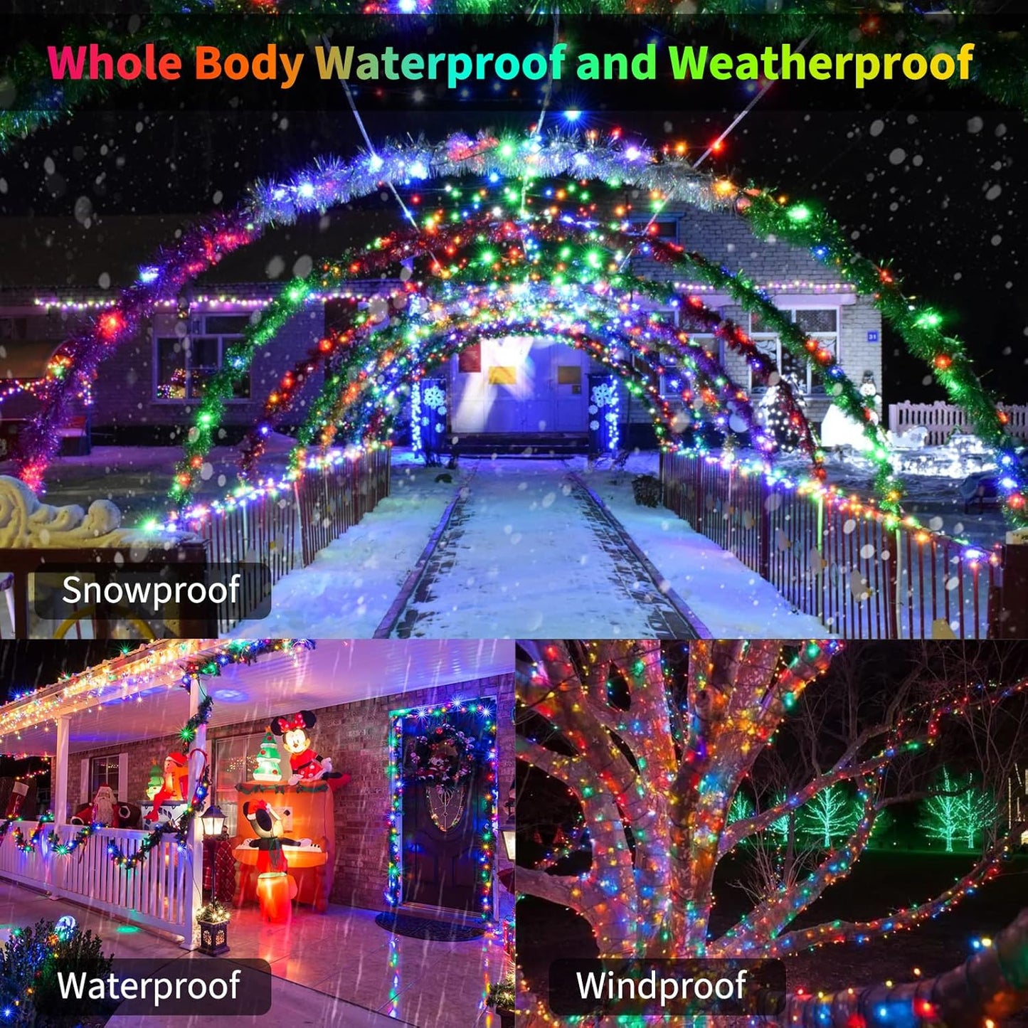 Skiennix Battery Operated Christmas Lights - 50 LED Mini String Lights | 18 Feet, 8 Modes, Waterproof, Multicolor
