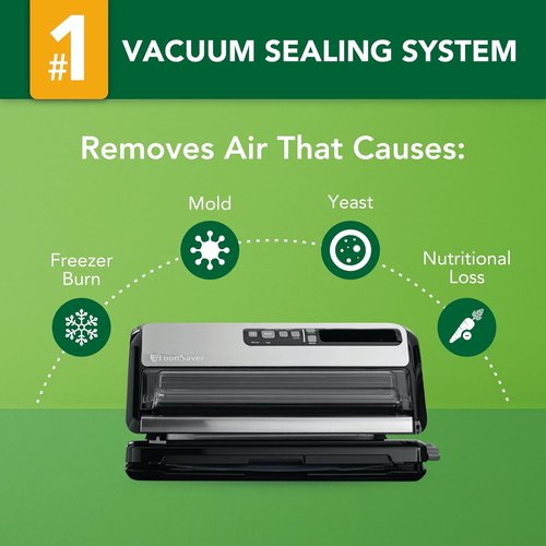 FoodSaver Vacuum Sealer Machine - Airtight Food Storage & Sous Vide with Bags & Handheld Sealer | Black