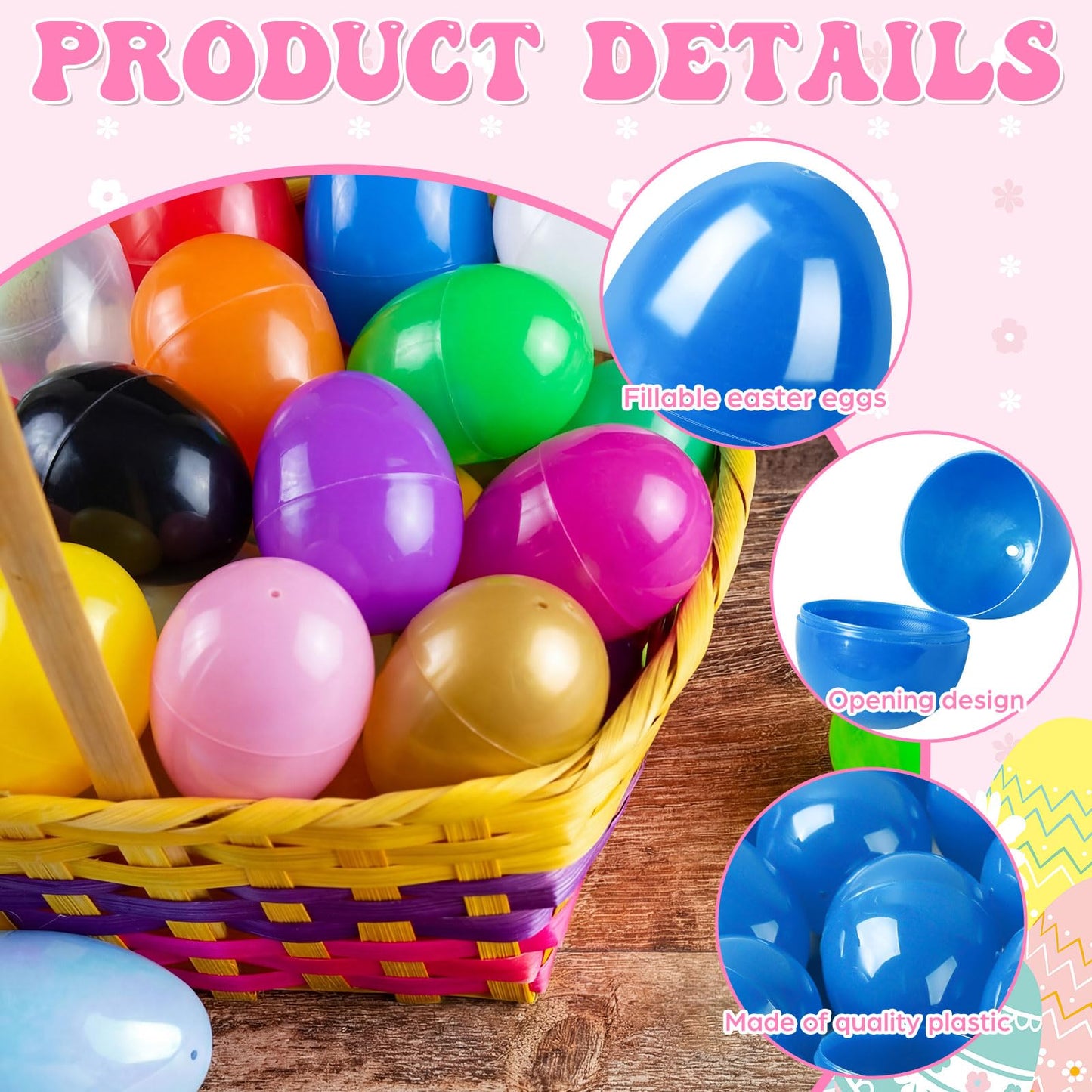 yptniginu Easter Eggs 2.4” - Blue Fillable Easter Eggs - 12 Pcs Easter Basket Stuffers - Blue Eggs Bowl and Vase Filler Faux for DIY Spring and Easter Decorations (Blue)