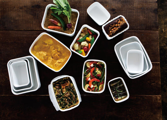 FUJIHORO JAPAN Konte Series, Enamel Deep Food Container KE-DLL LW 2.8L (Extra Large), Enamel Kitchenware, Japanese Design & Craftmanship