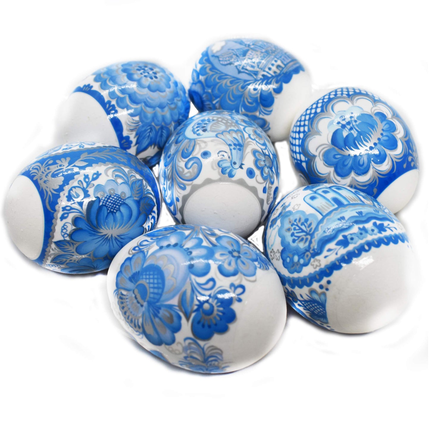 Thermo Heat Shrink Sleeve Decoration Easter Egg Wraps Pysanka Pysanky (Gzhel)