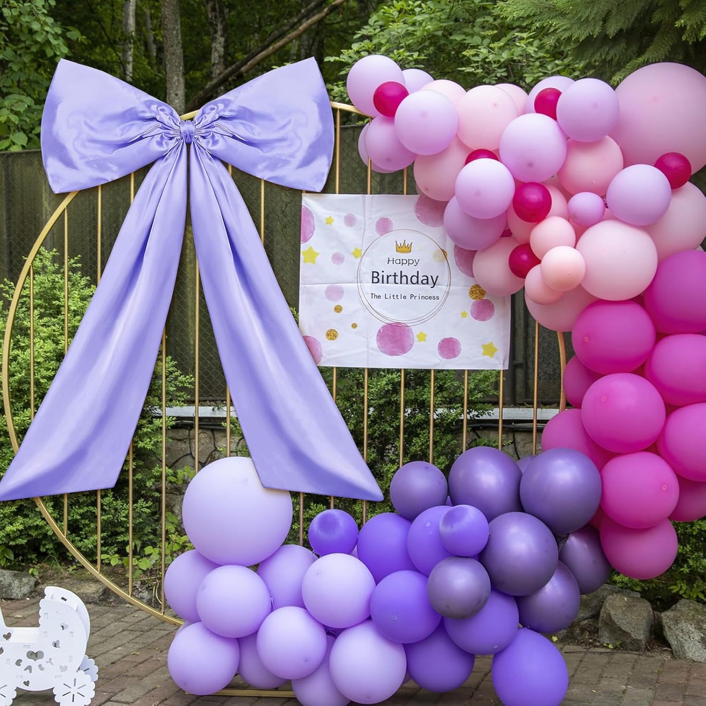 Wavwavw Bow Decor - Large Lavender Purple Bow for Room & Birthday Party Backdrop | 24 x 36 Inches