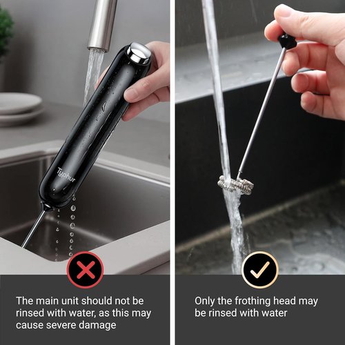 InstaWhisk Milk Frother - Battery Operated Handheld Coffee Foam Mixer with Variable Speed & Stand
