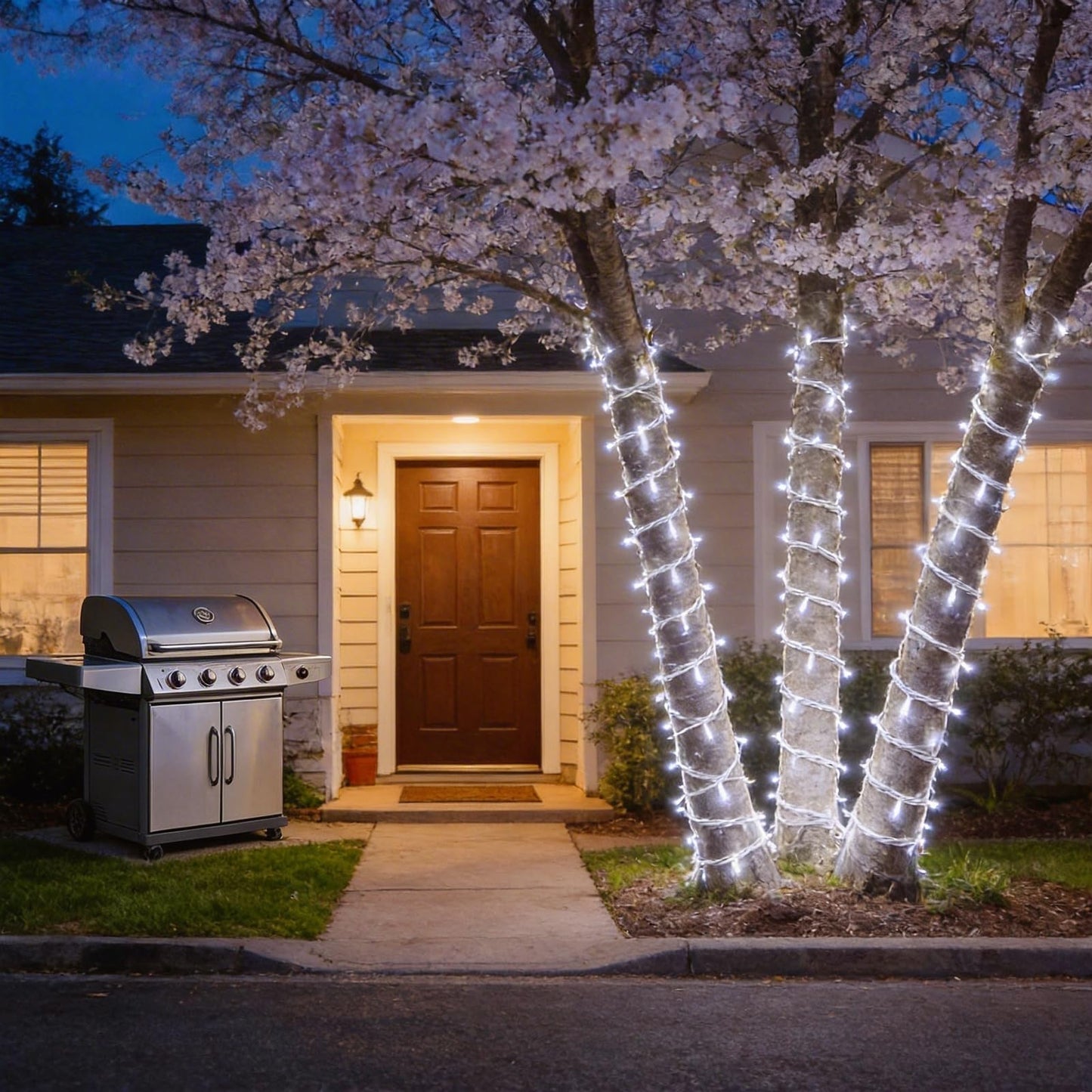 JinBest 100 LED White Christmas Lights, UL Certified and Commercial Grade White Wire String Lights 35 FT, for Indoor and Outdoor Party, Patio, Trees.