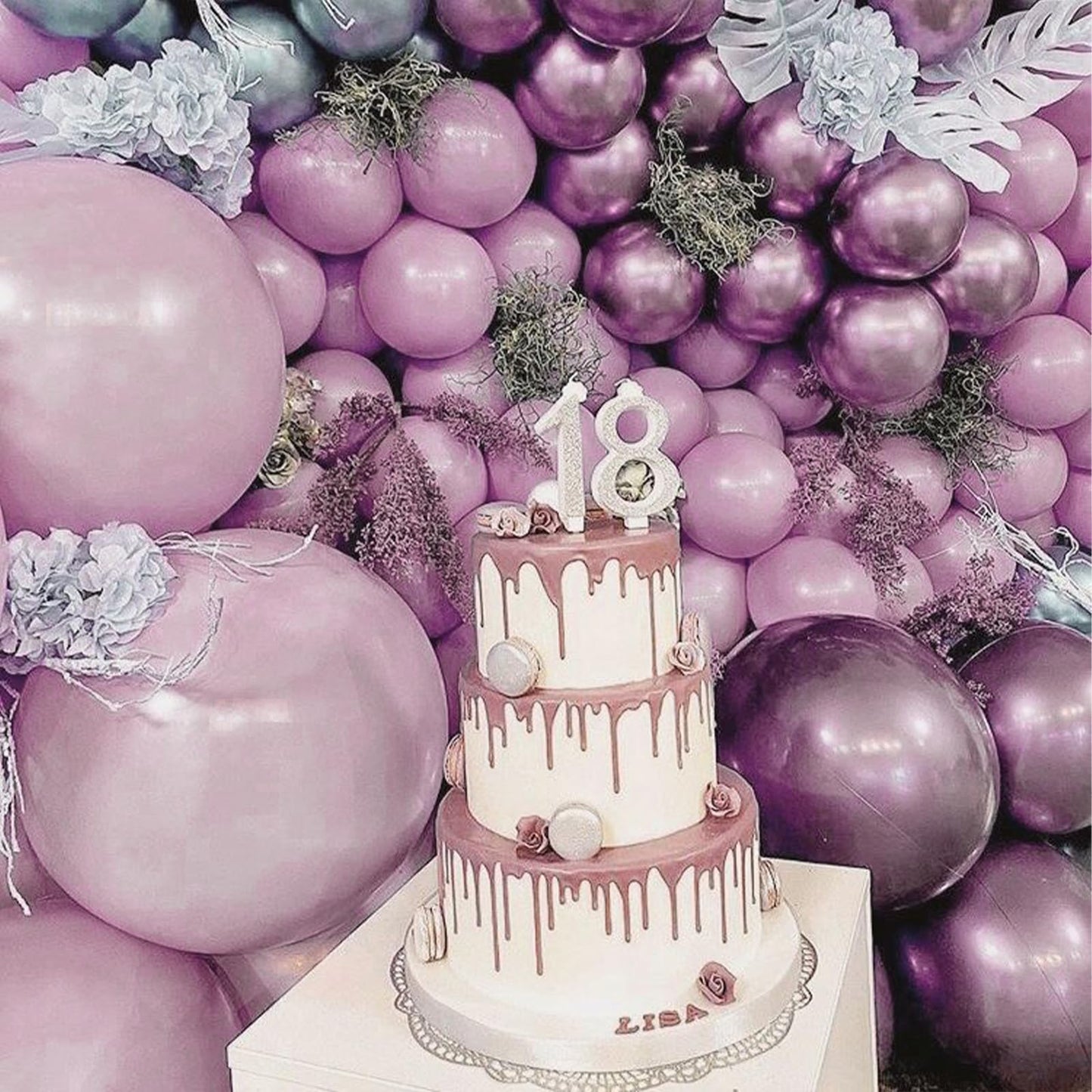 PartyWoo Dusty Purple Balloons 140pcs Different Sizes Pack of 18 12 10 5 Inch Lavender Boho Neutral Balloon Arch Kit for Baby Shower Graduation Butterfly Fairy Birthday Party Decorations Purple-F29