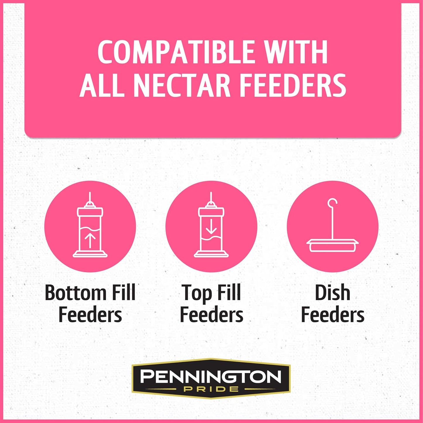 Pennington Hummingbird Nectar - Ready to Use, Naturally Colored with Electrolytes | 64 oz Bottle