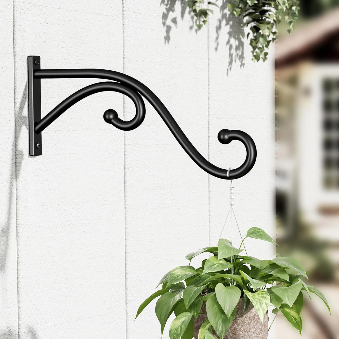 Plant Hook | 10-Inch Metal Hanging Brackets - 2 Pack for Indoor & Outdoor Use, Perfect for Flower Baskets & Lanterns