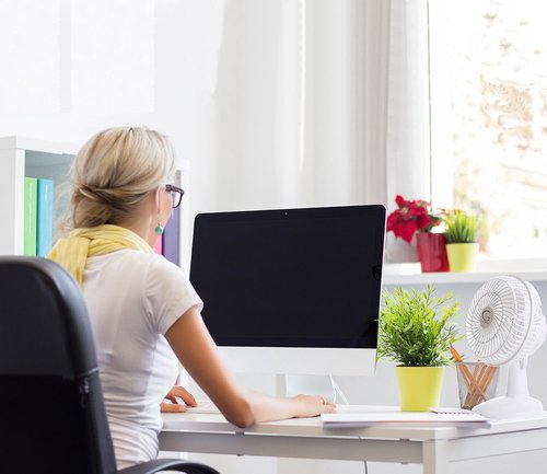 Genesis Clip Fan - 6-Inch Convertible Table-Top & Clip Design with Two Quiet Speeds - Off White
