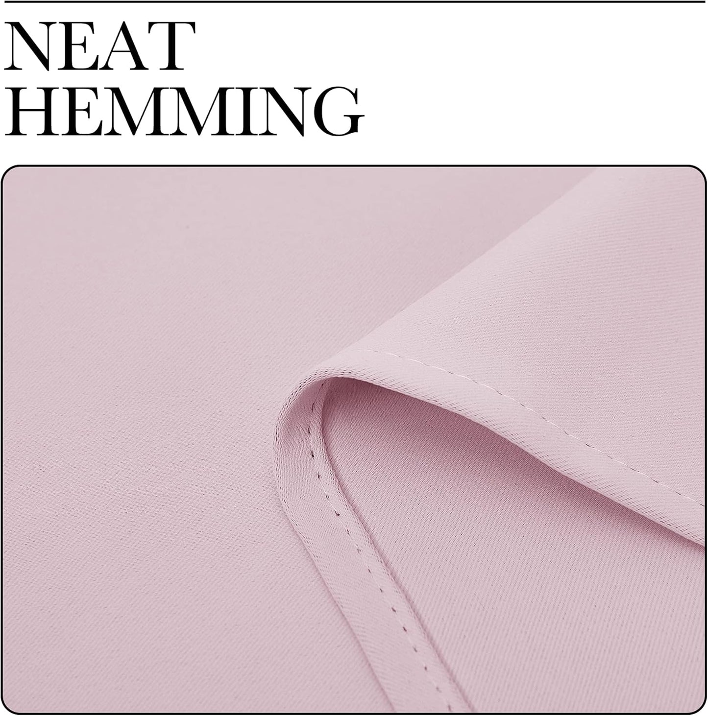 NICETOWN Baby Pink Blackout Curtains - Thermal Insulated Drapes for Office | 68" Length, 42" Wide, 2 Panels