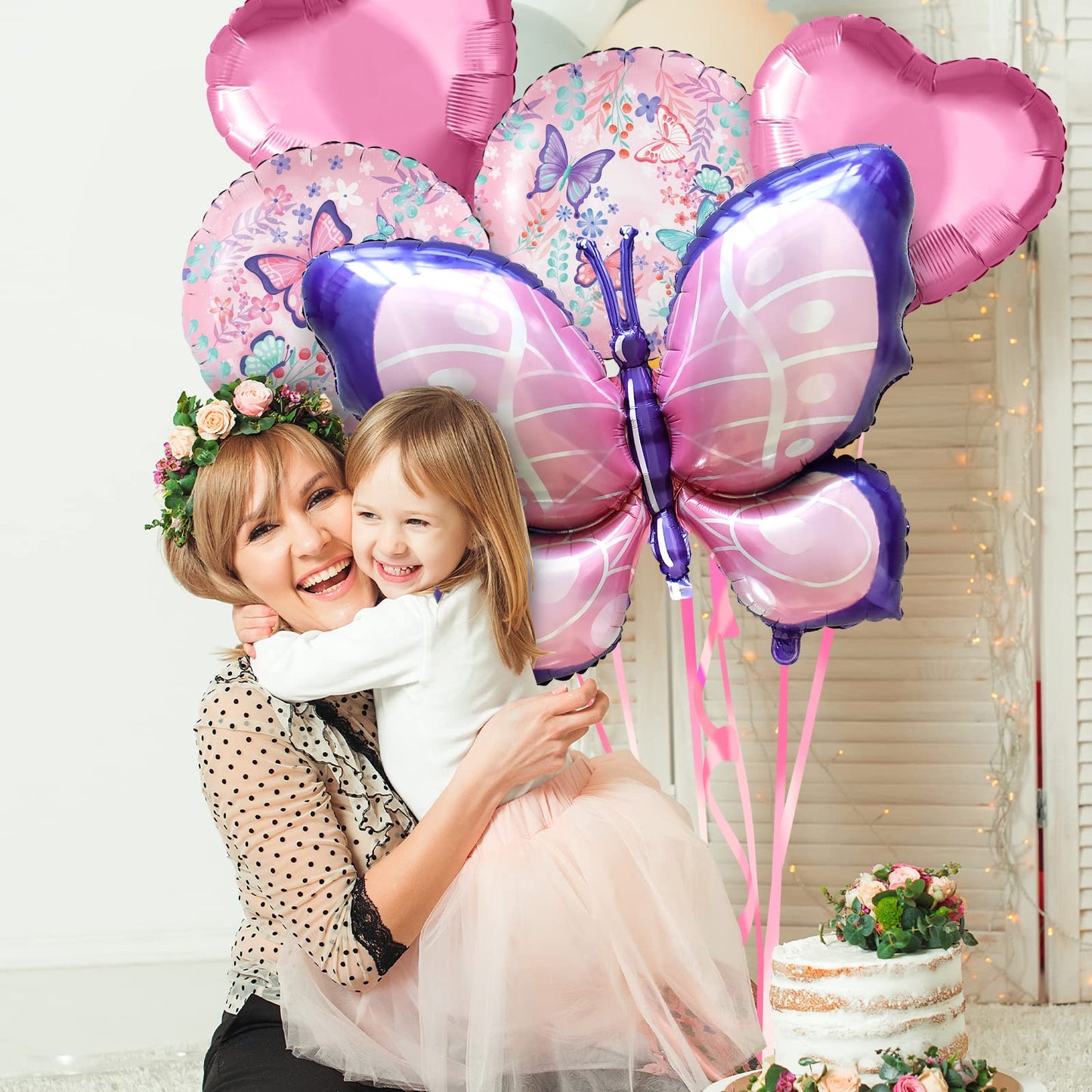 Gatherfun Butterfly Birthday Party Decorations Butterfly Foil Balloons for Girl Party Birthday Decorations