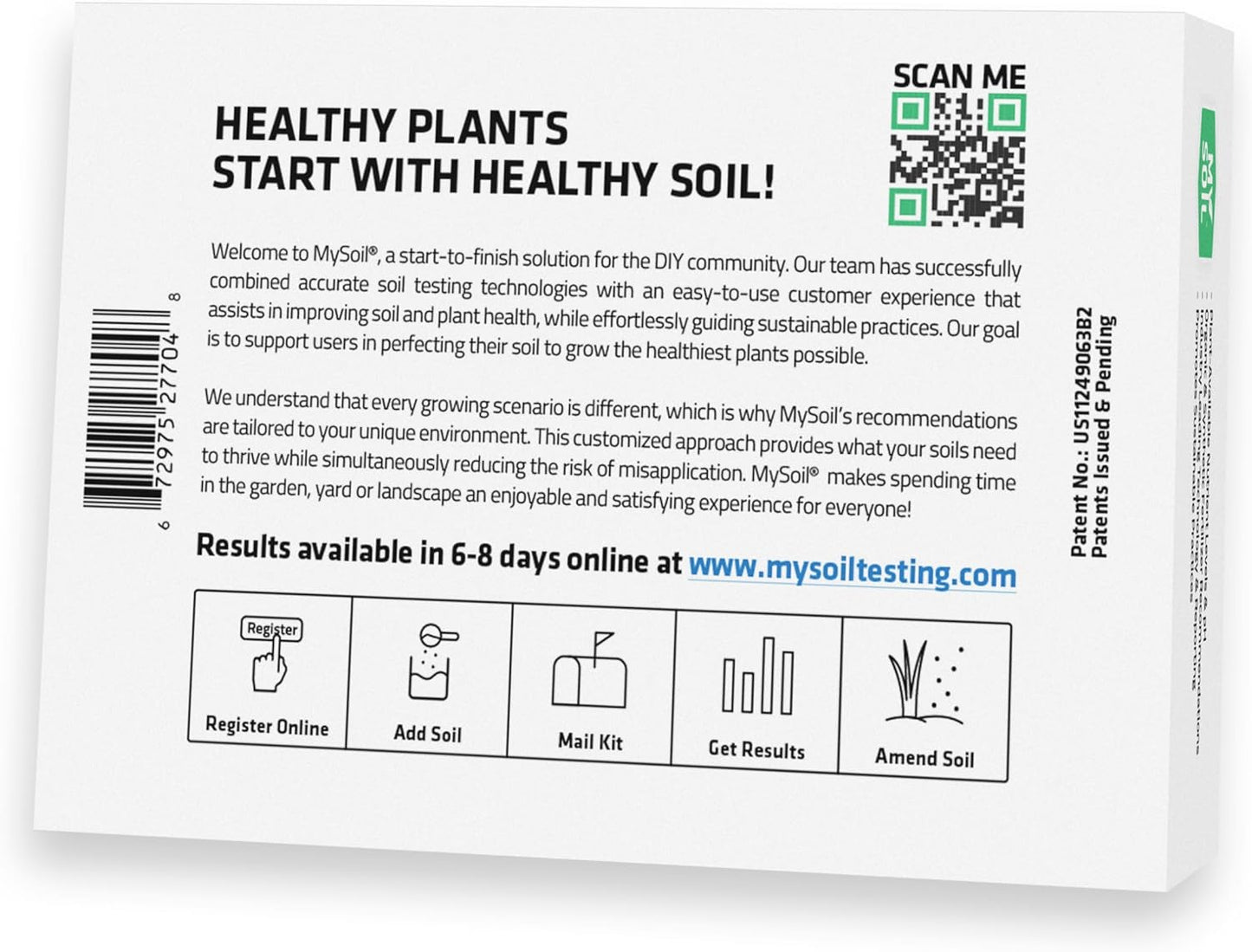 MySoil Soil Test Kit - Accurate Nutrient & pH Analysis for Lawn & Garden Success