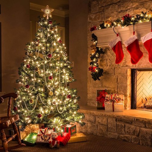 Dirnun Christmas Lights Clear White 100 Count Incandescent Light UL Certified Connectable Christmas Tree Lights with White Wires for Indoor Outdoor Xmas, Wedding, Holiday, Party, Home Decorations