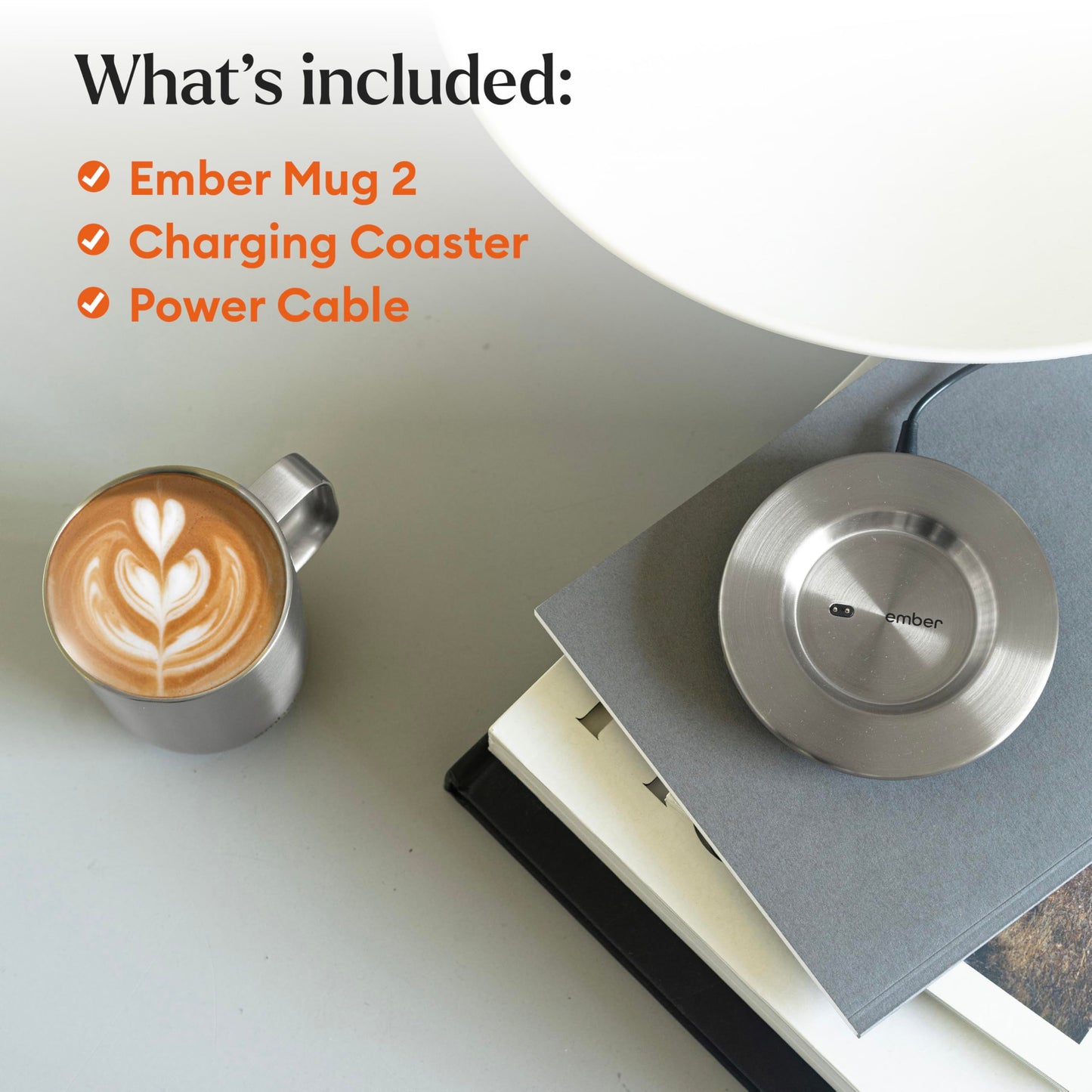 Ember Temperature Control Smart Mug 2, 10 Oz, App-Controlled Heated Coffee Mug with 80 Min Battery Life and Improved Design, Stainless Steel