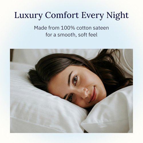 California Design Den King Pillowcases Set of 2 - 400 Thread Count Soft Natural Cotton in Silver