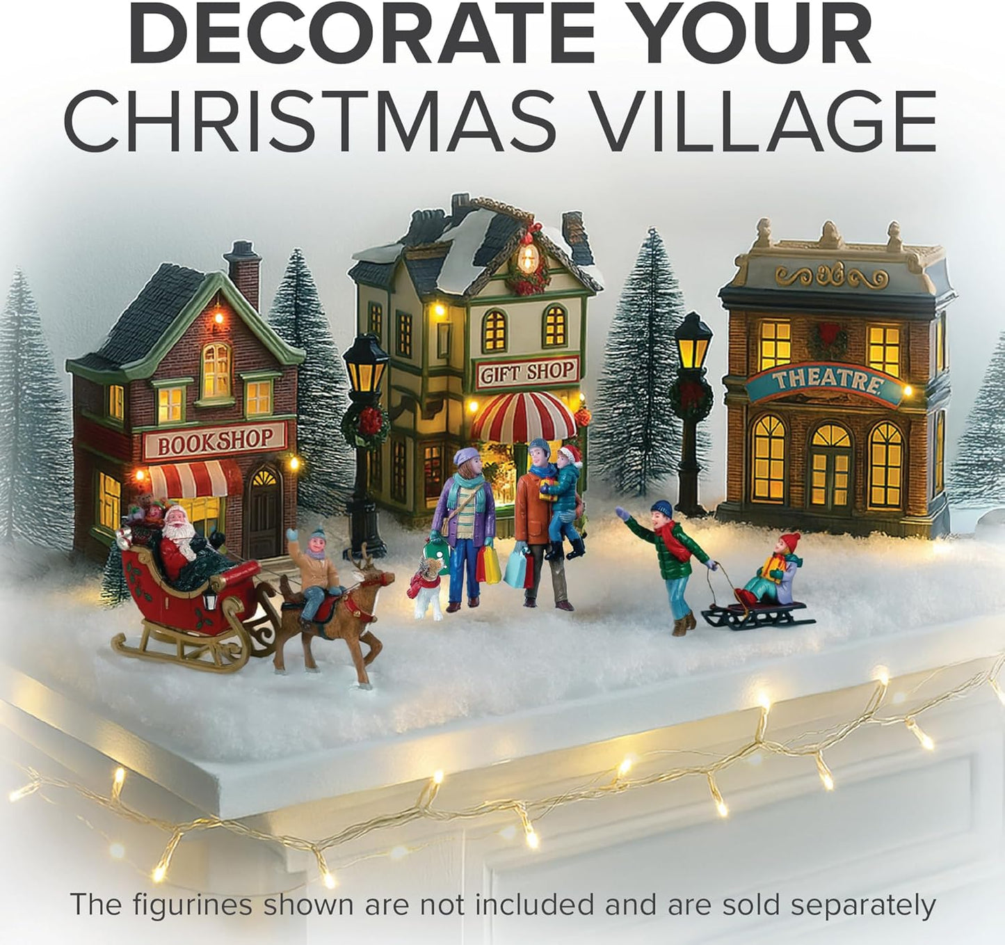X-Protector Snow Blanket - Large 98.5"x31.5" Artificial Christmas Village Snow Sheet | Faux Snow Table Runner for Holiday Decor